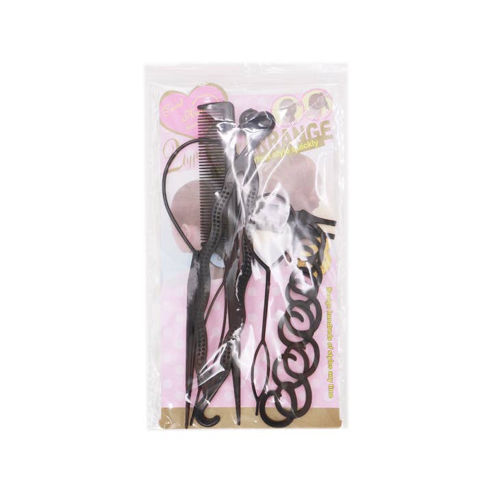 AS SHOWN 7-piece Diy Hair Braiding And Styling Tools Set for wholesale on Faire9