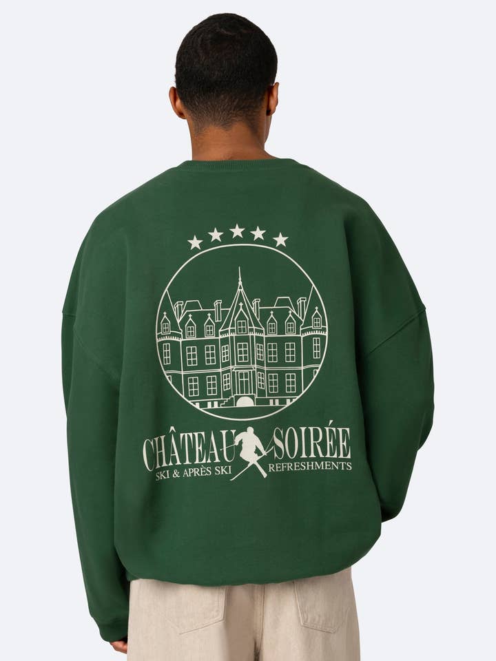 Chateau Soirée Sweater - Bottle Green for wholesale on Faire1