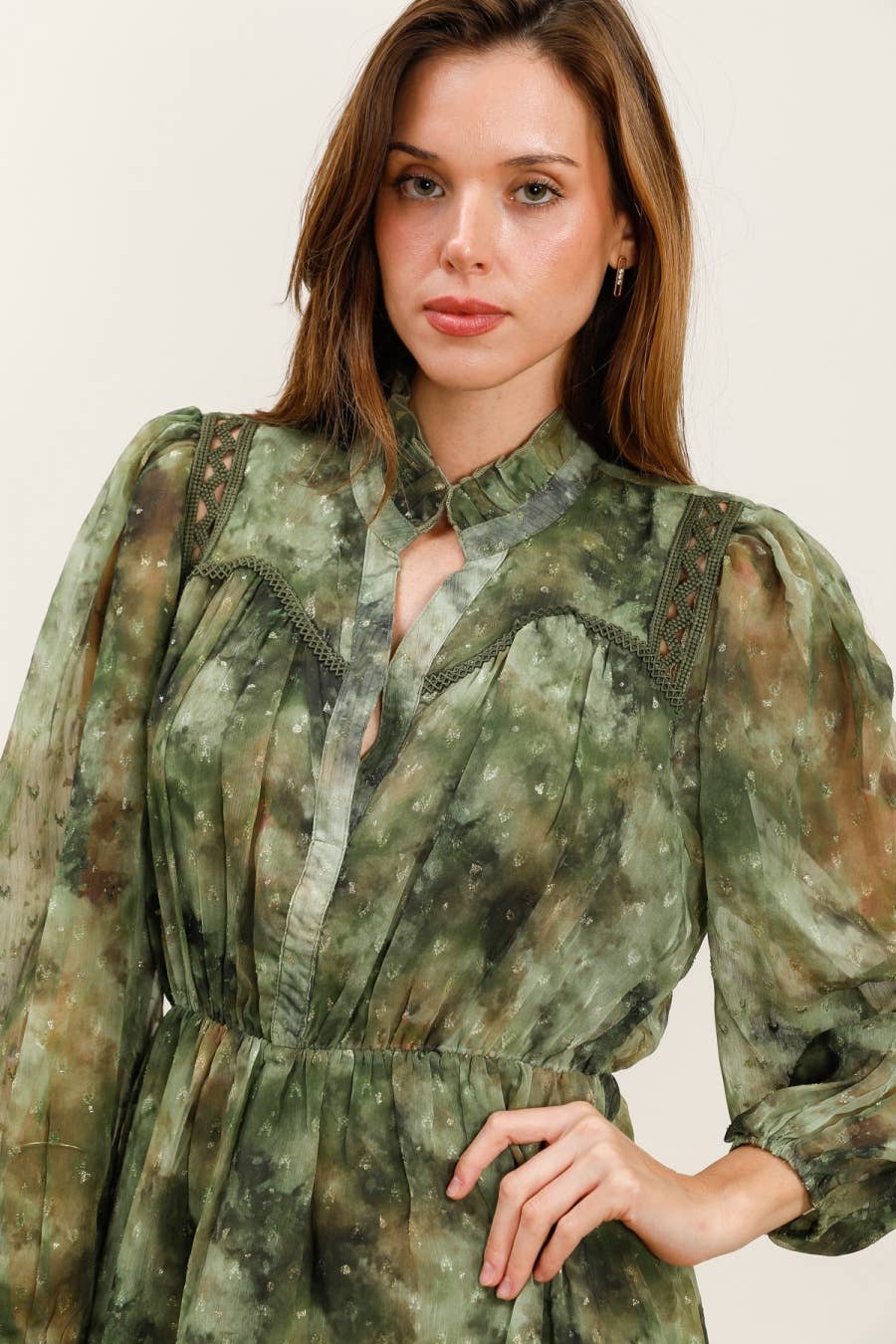 MOOYA - Wholesale Dress - Women's - Flowy long dress with gradient print - M211-113