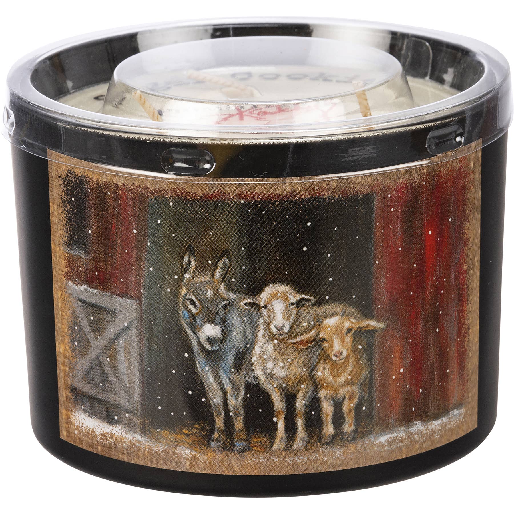 Primitives by Kathy - Wholesale Jar/Filled Candle - Snowy Farm Family Candle4