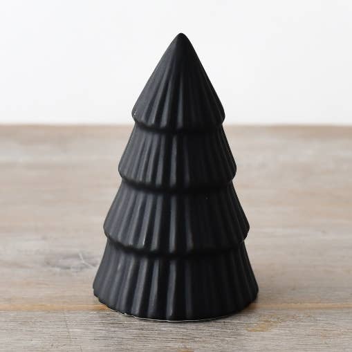 Matt Black Tree Ornament, 12cm for wholesale by Gainsborough Giftware x Portland Living