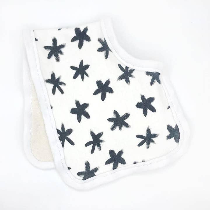 Starry Eyed Organic Cotton Burp Cloth for wholesale by Sunny Day Designs
