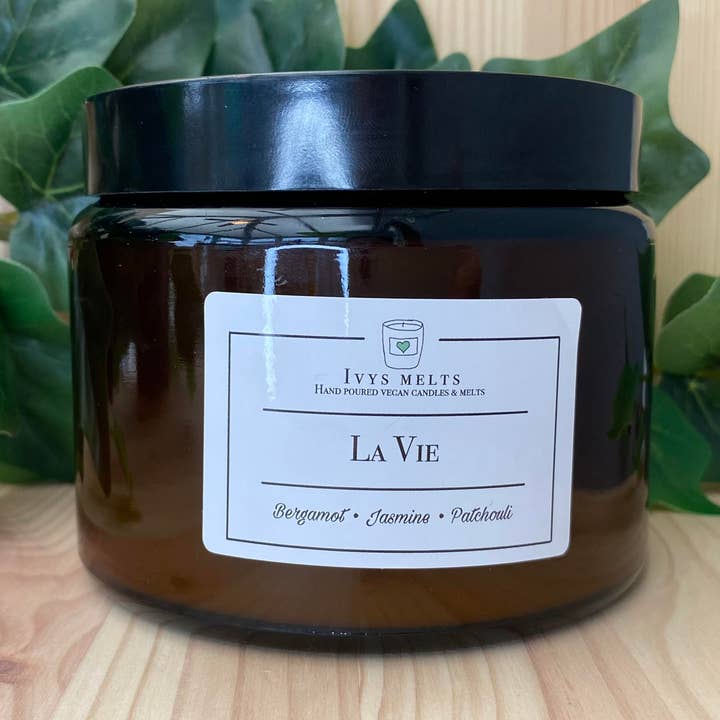 400g Amber Glass Candle for wholesale by Ivys Melts