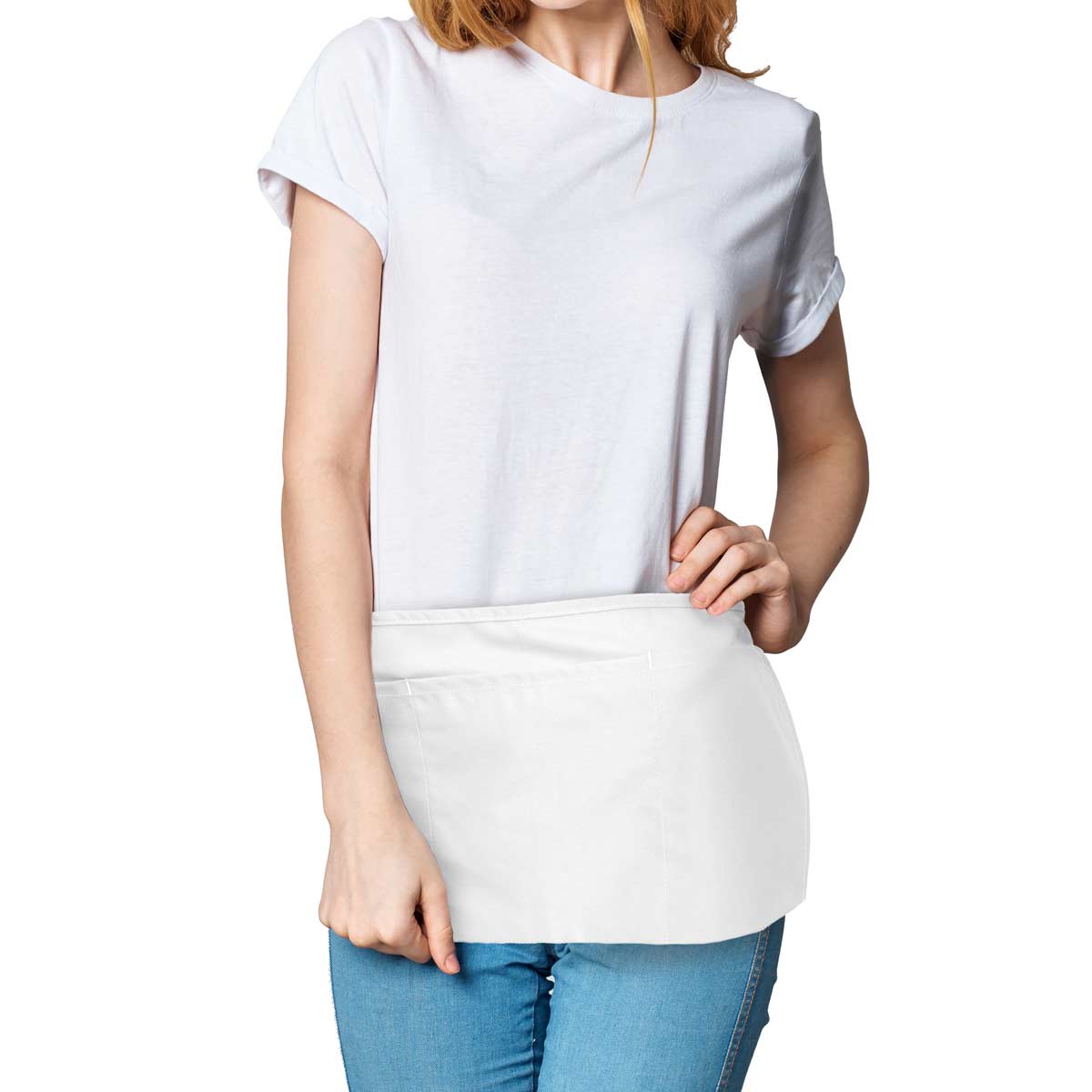 Dalix - Wholesale Apron - DALIX Waist Aprons Kitchen Bib Poly Cotton 3 Pockets53