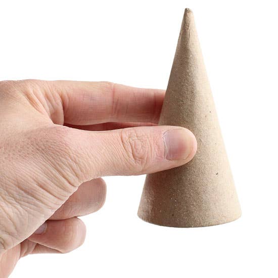 Factory Direct Craft - Wholesale DIY Craft Kit - 4" H x 2" Dia - Bag of 6 Fiberboard Cardboard Cones