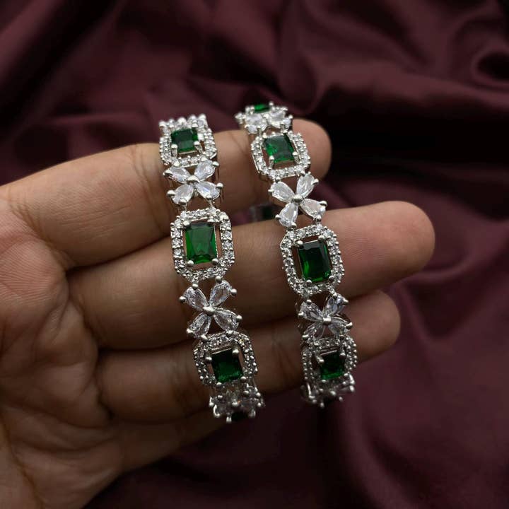 Quirky Fashions - Wholesale Bangle bracelet - American Diamond Cz Indian Bangle | Bridal Ethnic Jewelry1