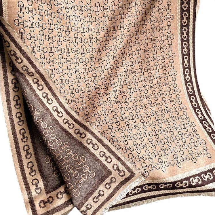 JPC Equestrian - Wholesale Scarf - Women's - AWST Int'l Snaffle Bit Acrylic Cashmere Scarf4