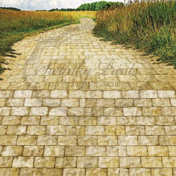 1,8 m x 12 ft gelber Backstein-Straße/Vinyl-Hintergrund/Custom für den Großhandel von Swanky Prints