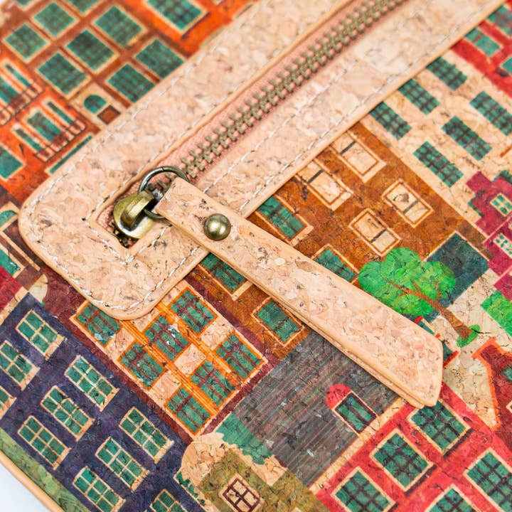 Meninas Bonitas Cork - Wholesale Crossbody Bag - Women's - Cork Pattern Printed Women's Crossbody Bag BAG-22947