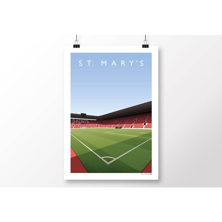 Southampton St. Mary's Plakat für den Großhandel von Matthew J I Wood Design & Illustration