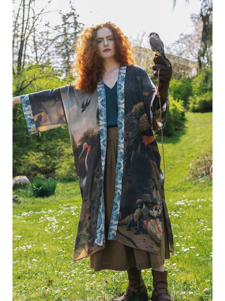 Market of Stars (USA) – Großhandel Kimono – Damen – Wild Beauty Opern-Duster Kimono mit Pfauenmotiv2
