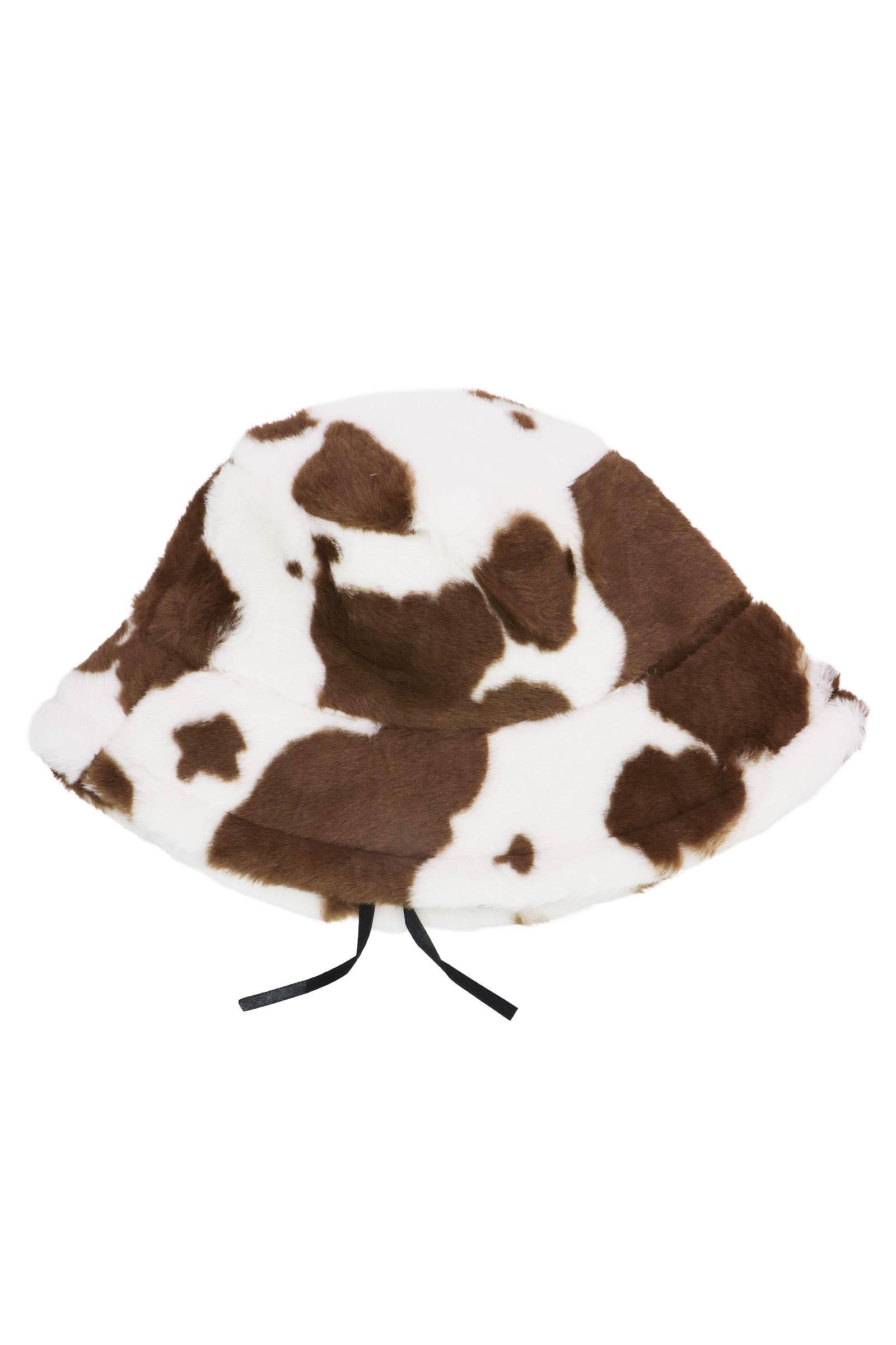 Cap Zone - Wholesale Bucket Hat - Women's - Cow Print Fluffy Faux Fur Bucket Hat12
