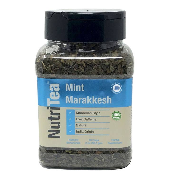 NUTRITEA Natural Marrakech Mint Løs Leaf Tekrukke for engroshandel hos PRIDE INDIA BRANDS