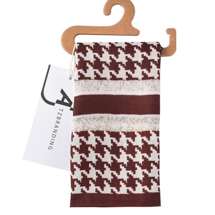 Funkyrel® Atzbranding Limited - Vendita all'ingrosso Sciarpa - Donna - Scarvii - Sciarpa quadrata classica pied de poule11