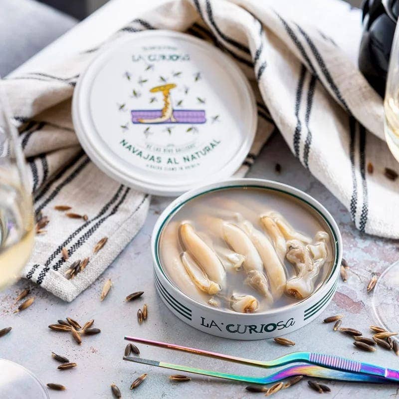 Made in Spain - Wholesale Tinned Fish - Natural Razor Clams, La Curiosa1