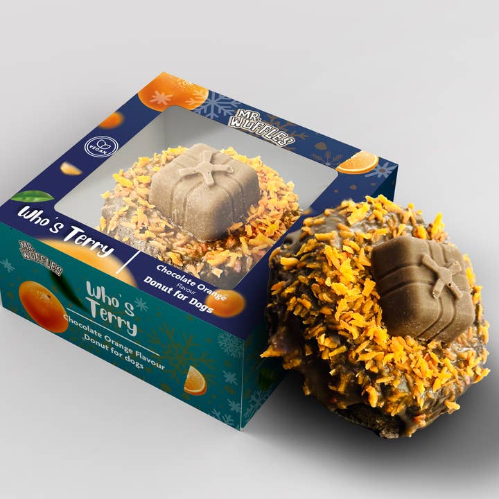 MR WUFFles - Vendita all'ingrosso Snack - Cani - Chi è Terry Ciambella al cioccolato e arancia per cani | Snack vegano per cani