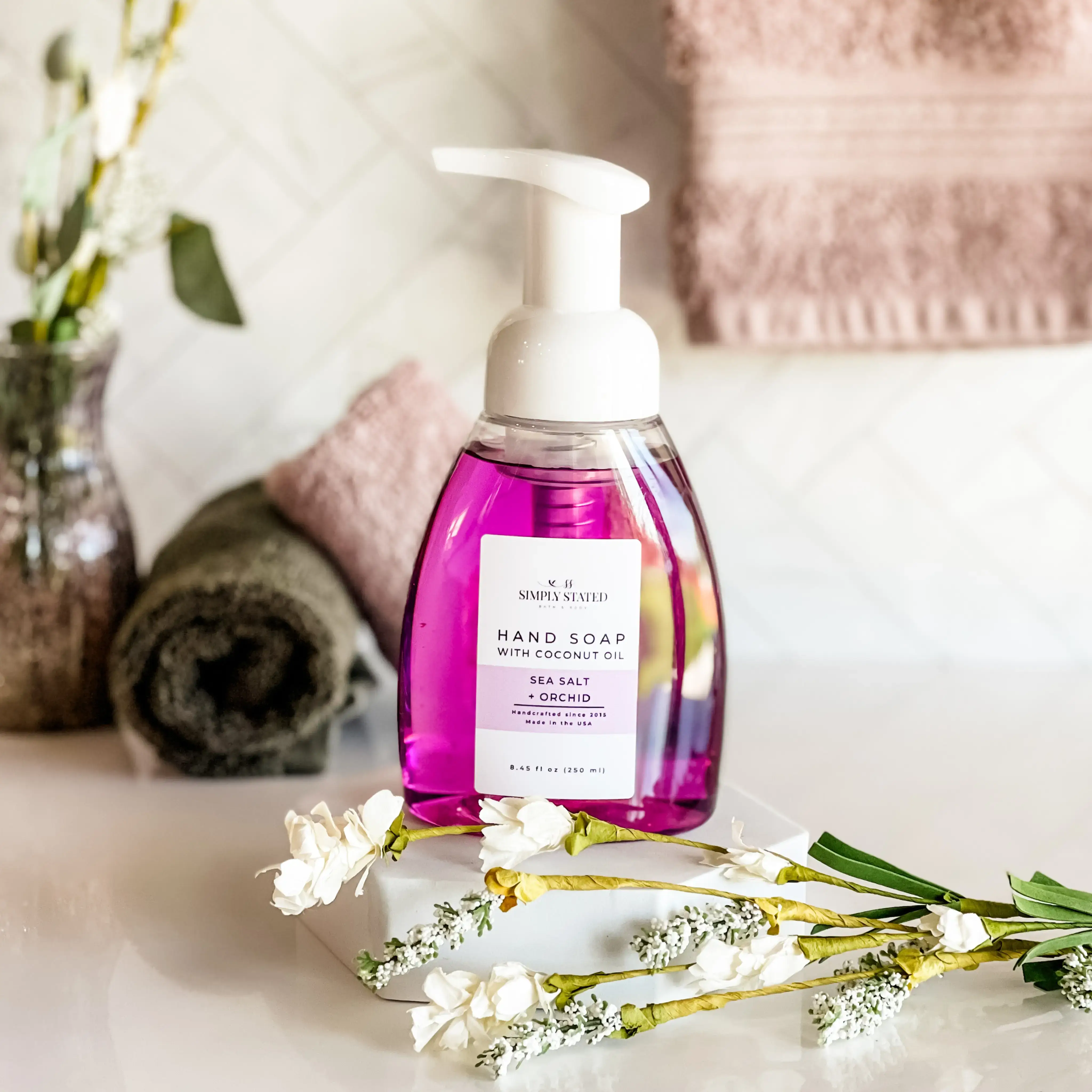 Simply Stated Bath & Body - Vente Savons/lotions pour les mains - Savon Moussant Signature pour les Mains - Nettoyant Naturel Doux8