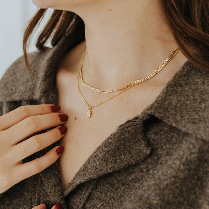 Sydney Rose Co. - Wholesale Pendant/Charm Necklace - Sparkle Letter Pendant Necklace2