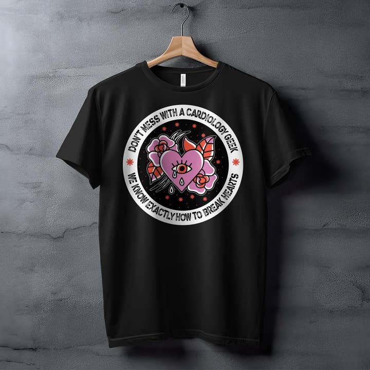 FreakyTeeFactory - Wholesale Screen Printed T-Shirt - Women's - Cardiology Geek T-Shirt, Heart Anatomy Graphic Tee, Medical Humor, Nurse Gift, Doctor Apparel, Unique Edgy Style, Bold Statement Shirt28