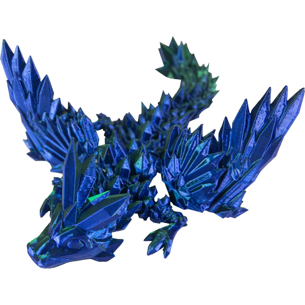 Kheops International - Wholesale Fidget Toy - Kids - 3D Printed Fidget Mini Crystal Winged Dragon - Ast'd Colors6