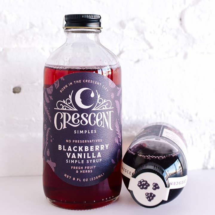 Blackberry Vanilla Simple Syrup for wholesale by Crescent Simples