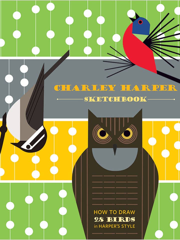 Charley Harper Sketchbook: How to Draw 28 Birds in Harper's Style for wholesale by Pomegranate