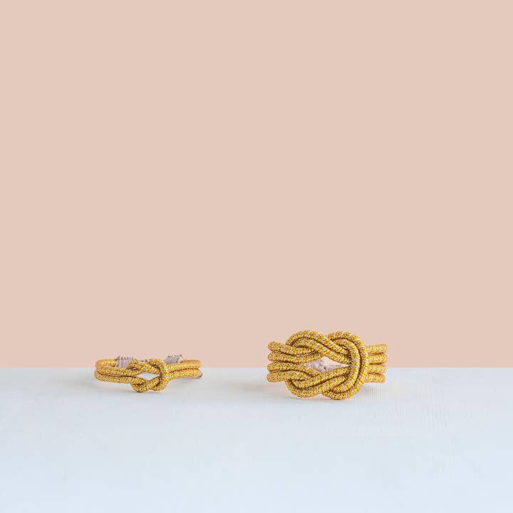 SEQUENCE APPAREL LLC - Wholesale Woven/Braided Bracelet - Open Knot Bracelet - Gold2
