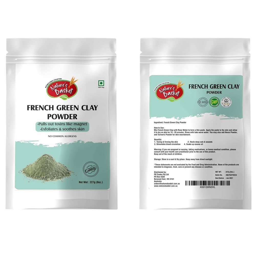 Natures Basket - Wholesale Skincare face mask - Nature's Basket French Green Clay Powder - 227g2