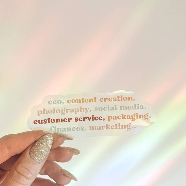 CEO Words Vinyl Suncatcher Decals for engroshandel hos Maddie Green Designs