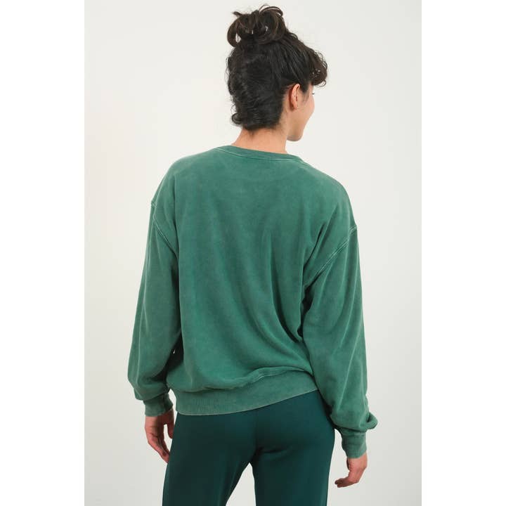 HYFVE - Wholesale Sweatshirt - Women's - DZ24E438-Drop Shoulders Crew Neck Sweatshirt