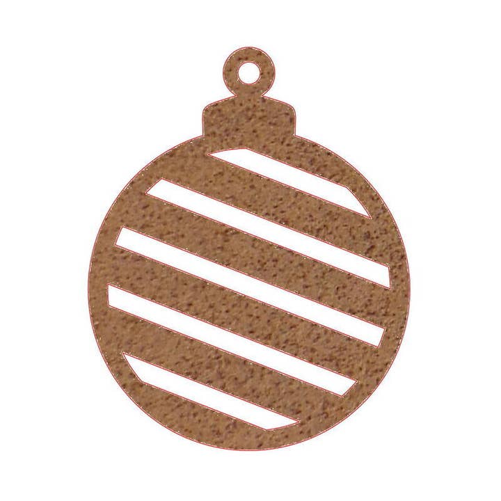 Grote kerstbal, decoratie, strepen, tuinkunst voor wholesale door Overwrought