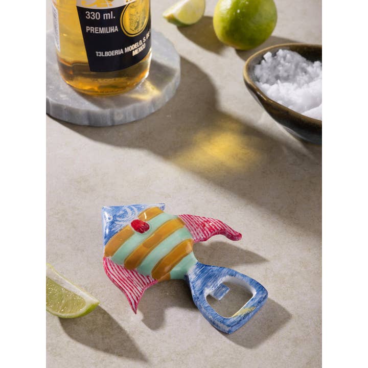 GAURI KOHLI - Wholesale Bottle/Wine Opener - Sparky Hand-Painted Fish Bottle Opener1