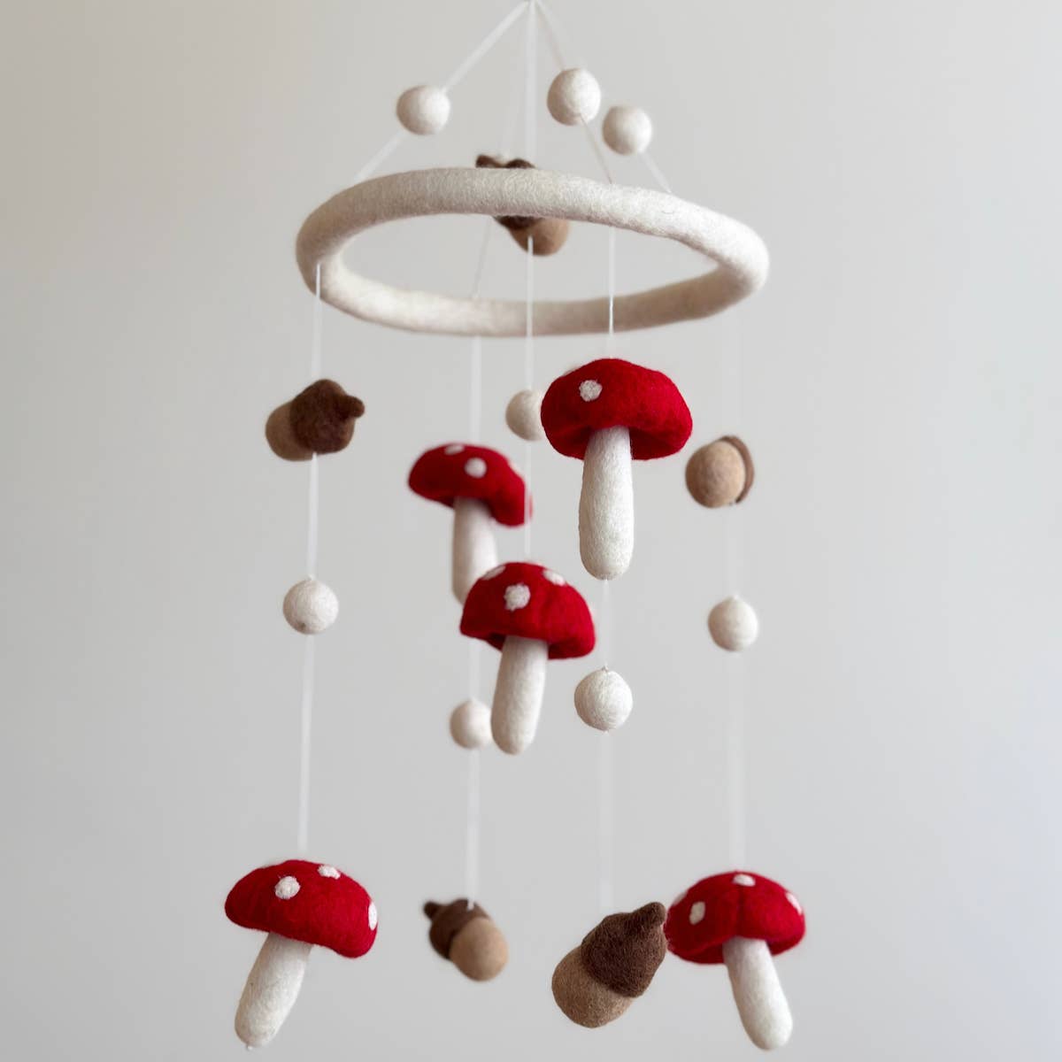 Ganapati - Wholesale Baby Mobile - Felt Baby Mobile – Mushrooms & Acorns5