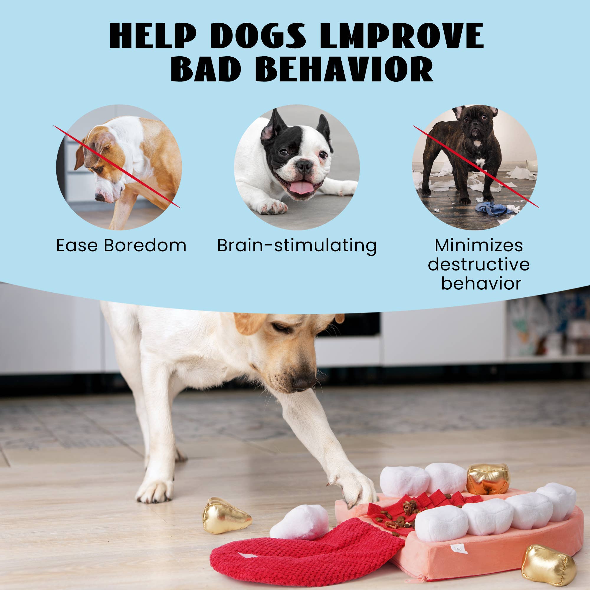 Nocciola - Vente Jouet – chien - Nocciola jouet interactif dents pour chien – Puzzle ludique éducatif pour chiens petits à grands1