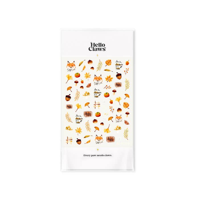 Hola Claws | Pegatina Decorativa de Uñas Zorro de Otoño para venta al por mayor de LULUFUNSTUDIO