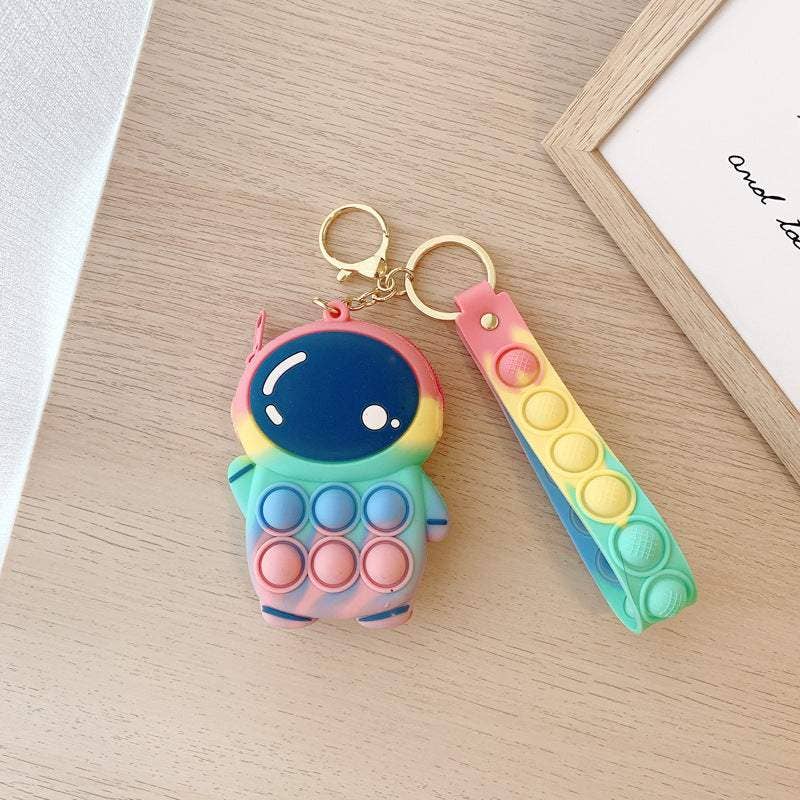 KiddieKickz - Wholesale Keychain - Kids - Small Keychain Coin Purse Spaceman Bear Fingertip Toy41