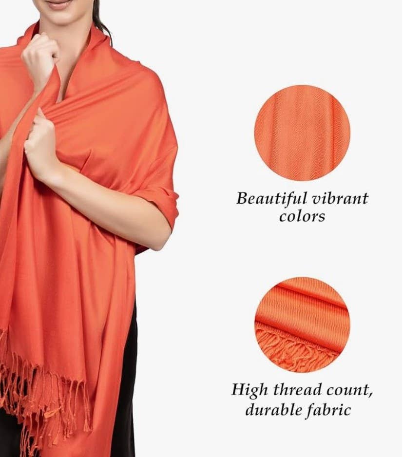Lungta Imports – wholesale Scarf – Women's – Luxury Pashmina Shawl Scarf – Soft, Warm & Lightweight 14