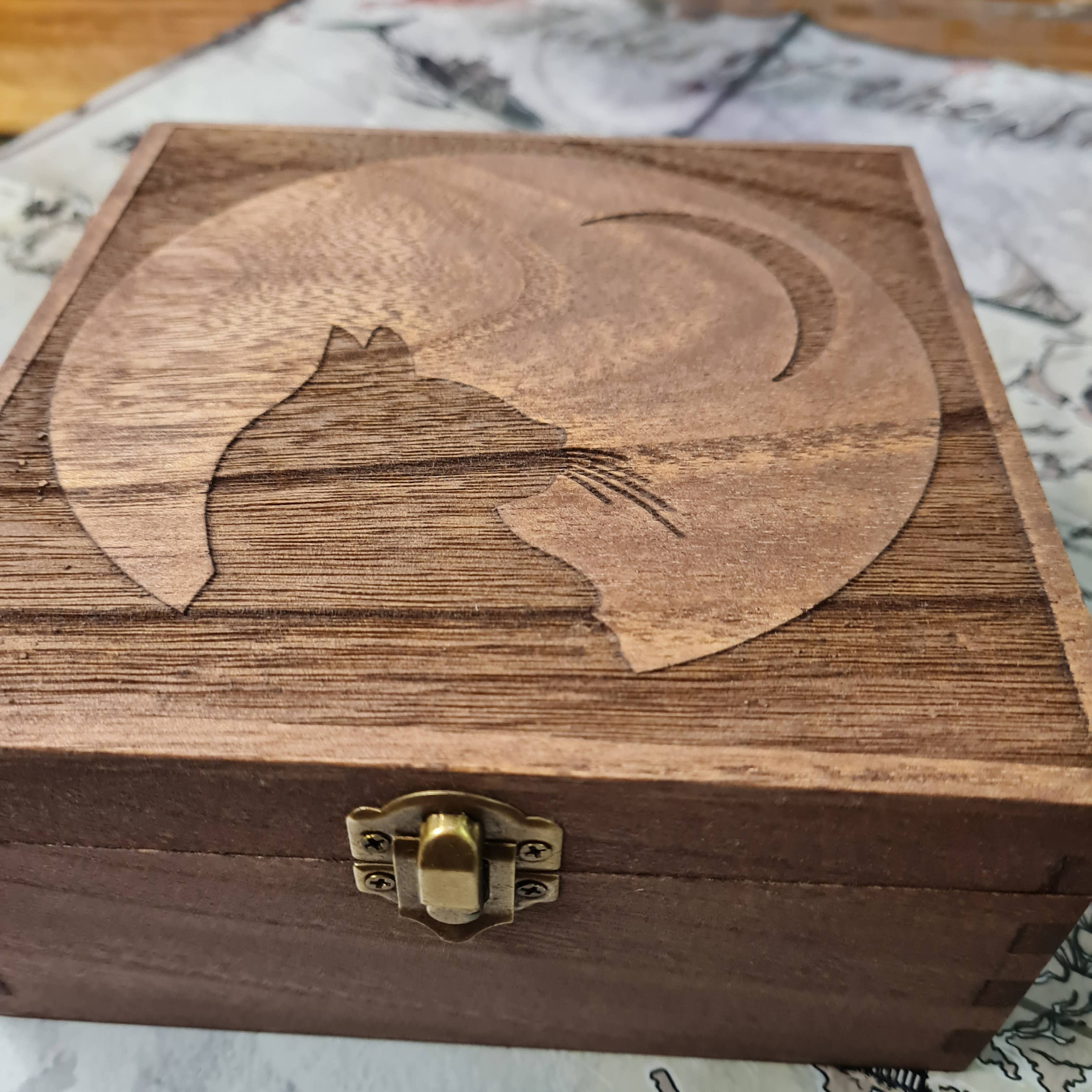 Critit - Vendita all'ingrosso Scatole decorative - Contenitore grande con sagoma di gatto, scatola per dadi, infeltrito2