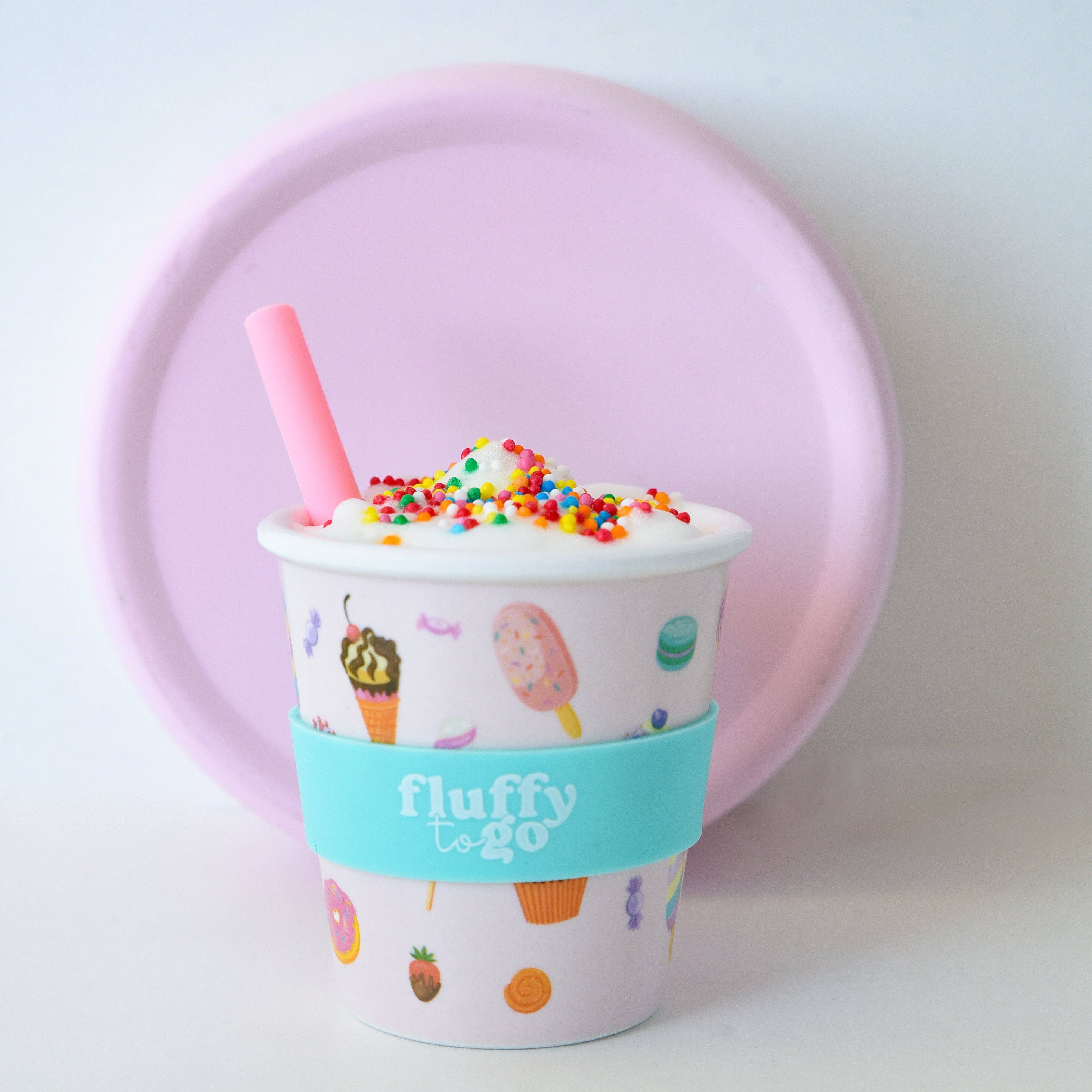 Fluffy To Go - Wholesale Drinking glass/cup – Kids & Baby - CANDYLAND FLUFFY CUP1