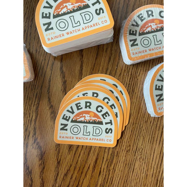 Rainier Watch Supply Co - Wholesale Sticker - Never Gets Old Sticker2