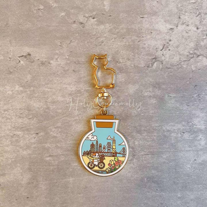 HolyGuacamolly - Wholesale Keychain - Unisex - Original Design Bike Ride In San Francisco Keychain6