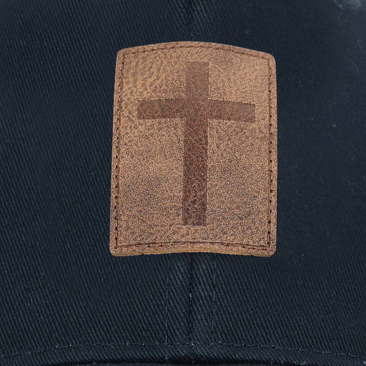 Blue White Kerusso Mens Cap Leather Cross for wholesale on Faire2