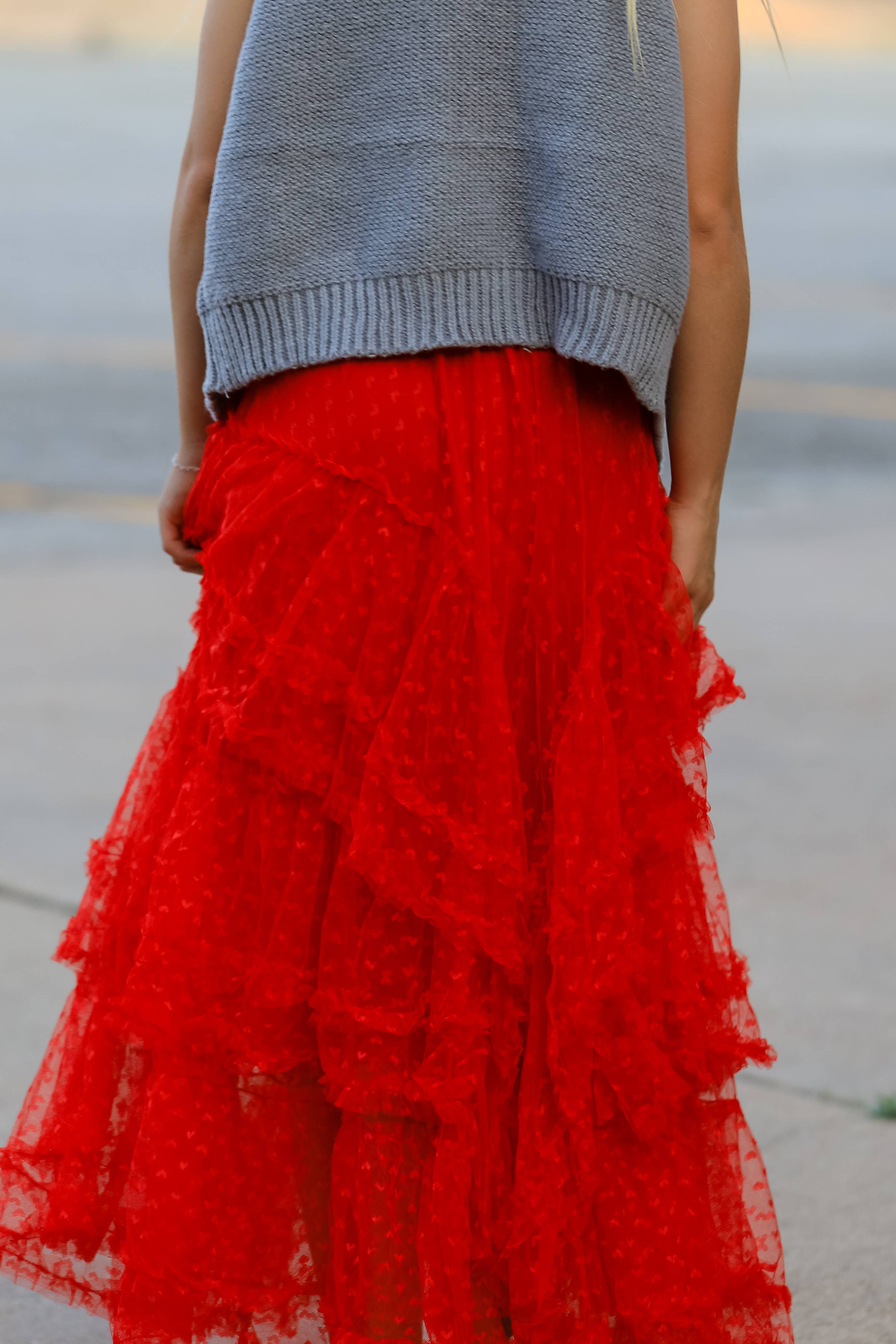 Miss Sparkling – wholesale Kjol - Dam – Maxikjol i mesh med volanger12