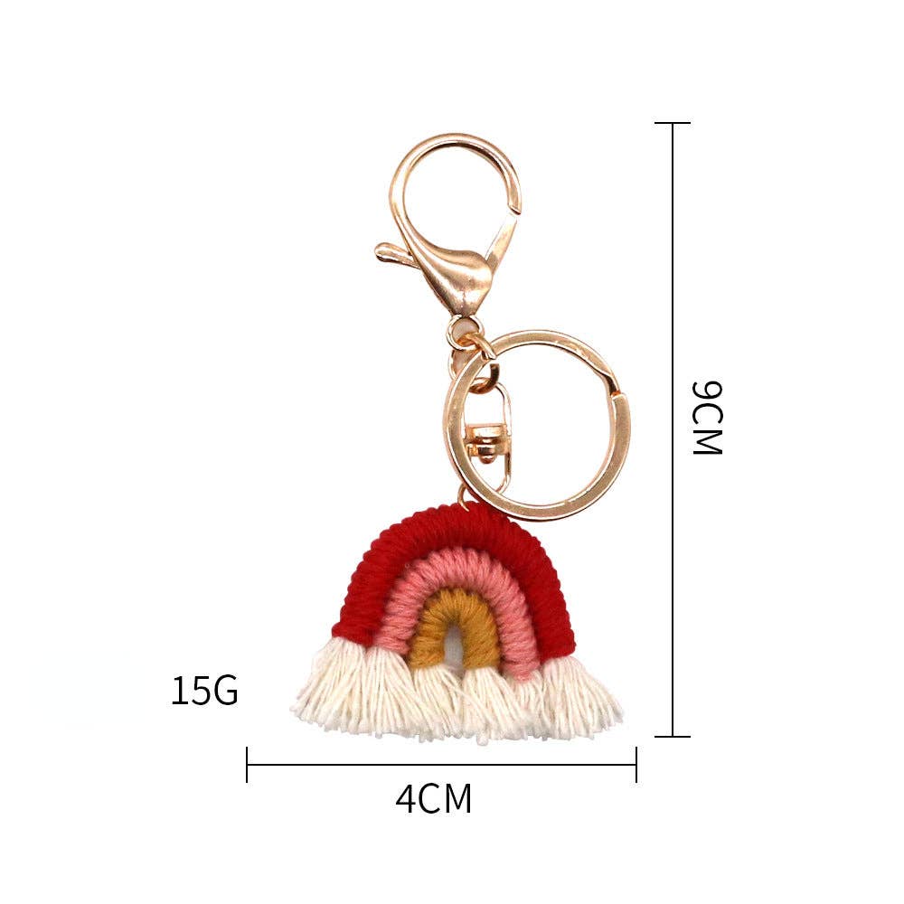 Funkyrel® Atzbranding Limited – wholesale Nyckelringar - Dam – Koco - Virkad regnbågsnyckelring8