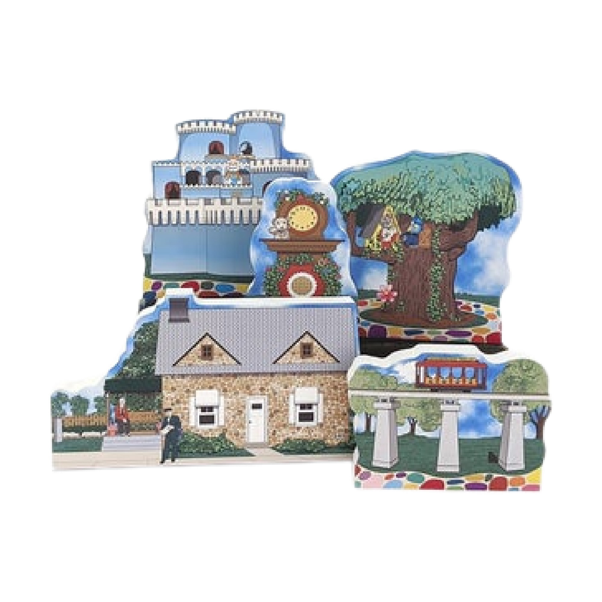 Cats Meow Village - Wholesale Decorative Tabletop Object - Cats Meow Village, Mister Rogers' Neighborhood (5-piece set)1