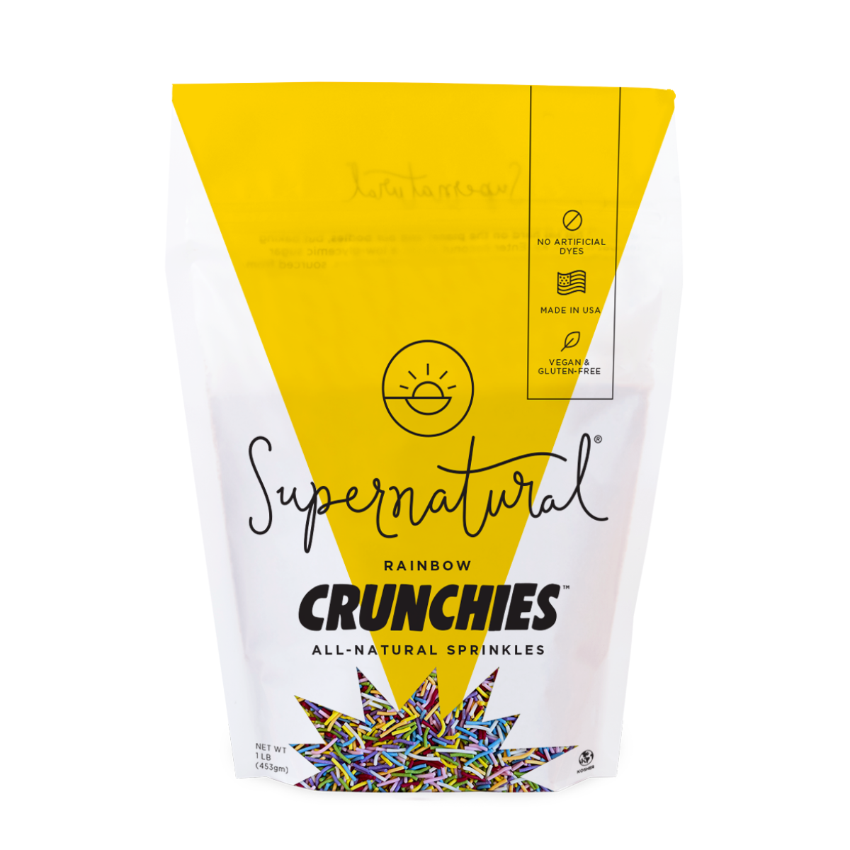 Supernatural – Granulados por atacado – Rainbow Crunchies Sprinkles sem corante, saco de 1 LB0
