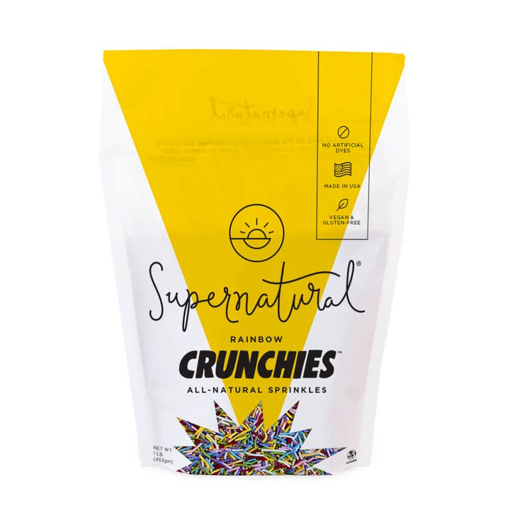 Dye-Free Rainbow Crunchies Sprinkles, 1LB Bag for wholesale by Supernatural