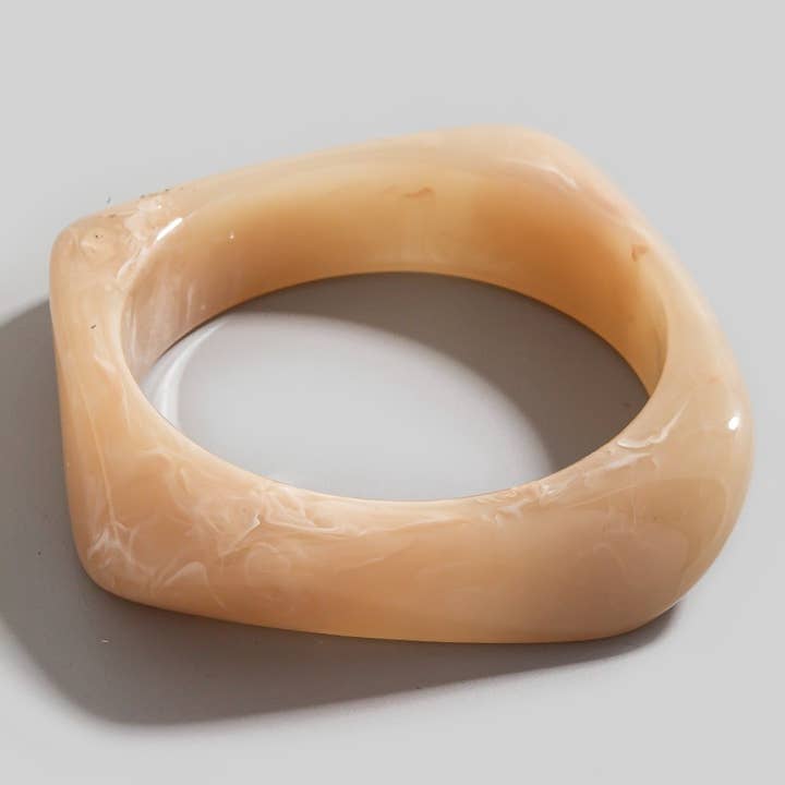 The Looks by Fame Accessories - Wholesale Bangle Bracelet - Large Marble Resin Bangle Bracelet5
