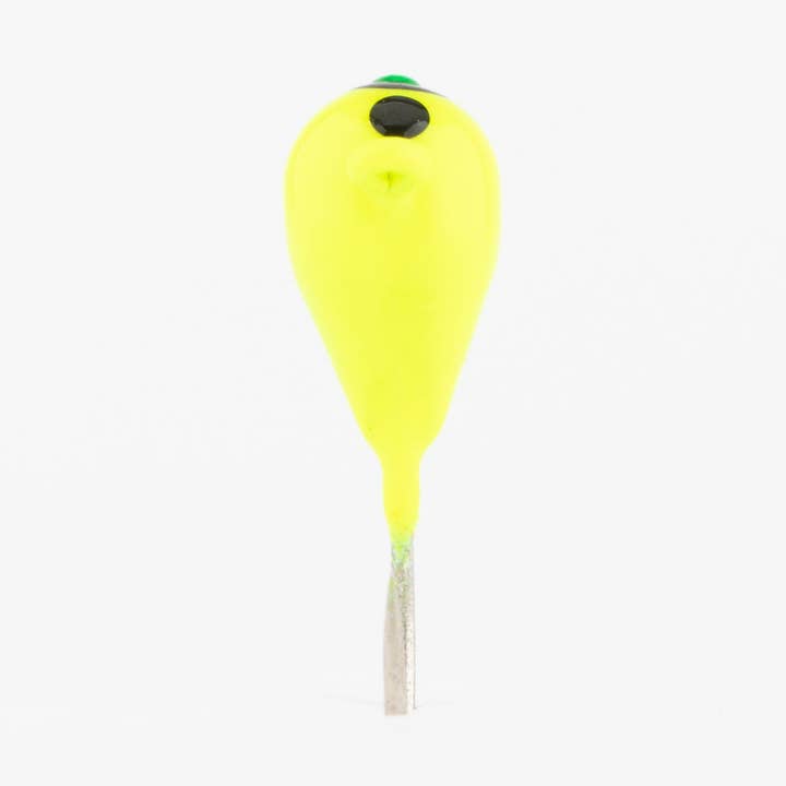 Yellow Hornet Tungsten Ice Jig UV + GLOW! for wholesale by Lake Effect Lures