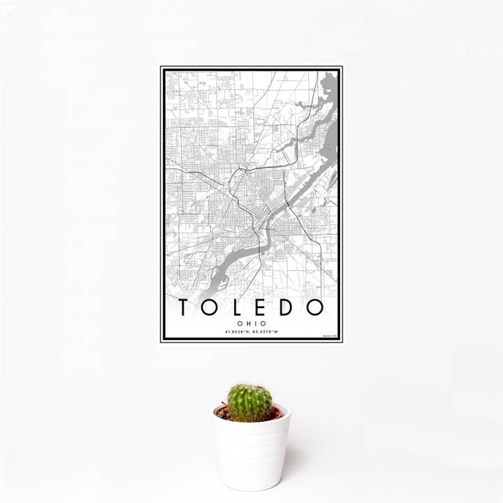 Toledo OH Map Print Classic para venta al por mayor de JACE.design